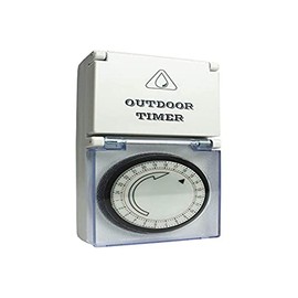 as - Schwabe 24031 Mechanical Outdoor Timer, IP44 Rated – suitable for Outdoor Use, External areas, Outside, Garden, Wet Room, Interior areas