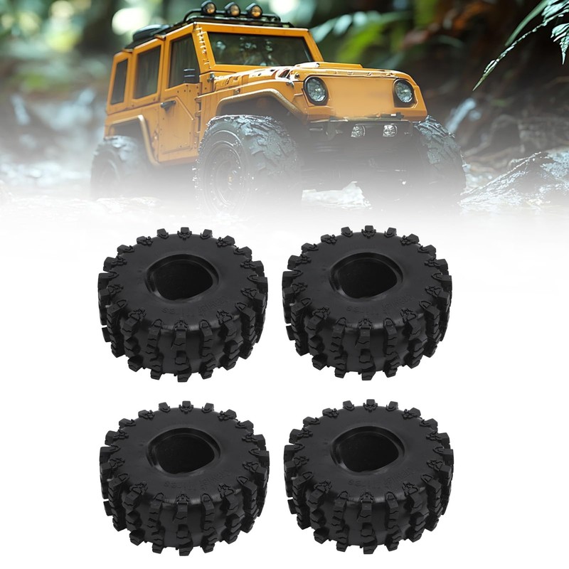 BuyWeek RC Tyre for Axial 1/10 RC Crawler Car, Pack