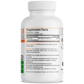 Bronson Vitamin D3 10,000 IU (250 mcg) High Potency - Supports Healthy Immune System, Strong Bones, Muscles & Teeth - Non GMO, 360 Softgels (1 Year Supply)