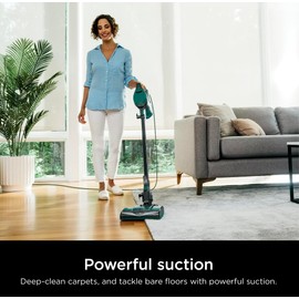 Shark Corded Stick Vacuum, Ultra-Lightweight, Swivel Steering, Powerful Deep-Cleaning, Floor-to-Ceiling Versatility, Converts to a Handheld Vacuum, Carpets & Hardfloor, Green, CS110EM