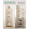 Hzuaneri Bookshelf, Book Shelf, Industrial Bookcase with 2 Hooks, Coner