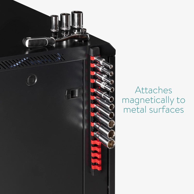 Navaris Magnetic Socket Holder (36 cm Long) for 16 x