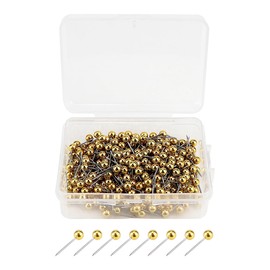 UPIQNG Push Pins Metal Map Tacks Pins Round Head Sewing Push Pins Dressmarker DIY Craft Straight Pins Cork Board Marking Pins for Office Home