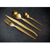 Laguiole Heritage Gold Dinerware Set; Premium Stainless Steel Knives, Forks,