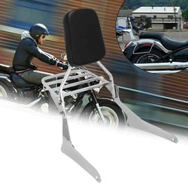 Passanger Backrest Sissy Bar + Luggage Rack for Yamaha V Star 1300 XVS1300A Midnight Star Heavy-Duty