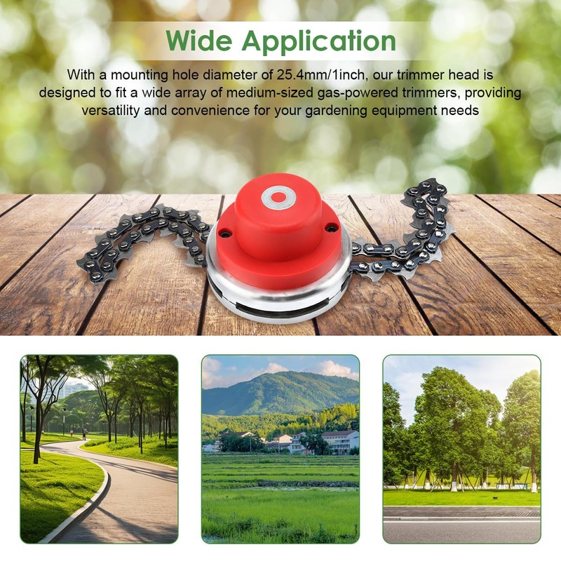 Multifunctional Spiral Chain Trimmer Head Replacement Head Garden Lawn Mower