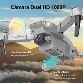 Mini Drone con Cámara 4K Dual Hd, Drone Control Remoto Posibilidad de Giro de 360°, Drones Antisísmicos Rastrear El Vuelo de 100 Metros, Dron con Camara para Adolescentes Principiantes Regalo