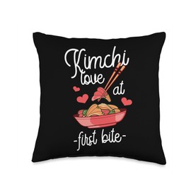 Taste The Fermented Kimchi Love at First bite Korean Kimchi Throw Pillow, 16x16, Multicolor