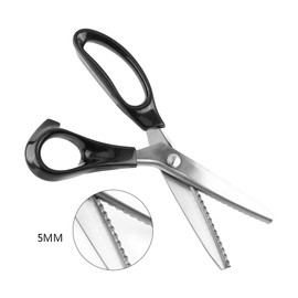 Triangle Wave Scissors, Zigzag Scissors for Fabrics, Dressmaking Pinking Scissors, Fabric Decorative Round Edge Pinking Scissors Clipper 3 5 7 mm (5 mm)