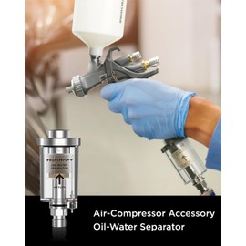 InoKraft Oil-Water Separator, 1/4" NPT, 90 PSI, Air-Compressor and Air-Tool Accessory, Good Tightness