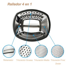 Rallador de Cocina, Molinillo de Verduras Multifunción de 4 Lados, Rallador de Caja Manual de Acero Inoxidable, Utilizado para Rallar Queso, Limóns, Patatas, Verduras(9 Pulgadas)