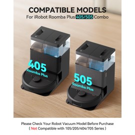 Leemone 8 Pcs Replacement Parts for iRobot Roomba Plus 505/405 Combo Robot Vacuum Cleaner, Accessories Kit with 1 Main Brush, 3 Filter, 3 Side Brush, 1 Clean Tool