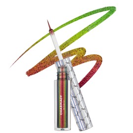 CHARMACY Chameleon Glitter Liquid Eyeliner, Metallic Shade Colour Shift Eye Liner, Highly Pigmented, 24H Long-Lasting, Waterproof and Anti-Smudge, Ultra-Fine Tip (#902)