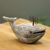 Nautical Wooden Whale Fish Decor Rustic Ocean Sea Beach Themed