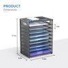 OUTWOLF 10 Tier Paper Organizer - Letter Tray Mesh Desk