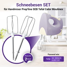 Vioks.pro Tefal Prepline Stirring Rods for Hand Mixer Replacement for SS-989633 XJ901301 Tefal Stirrers & Whisk for Hand Mixer Set of 2