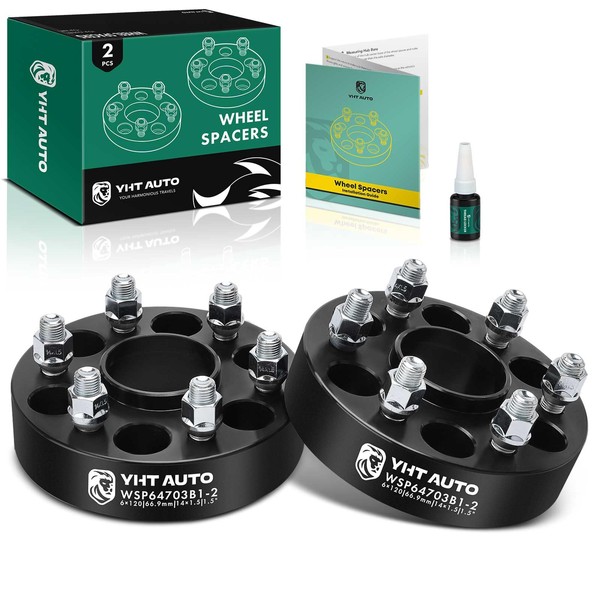 YHTAUTO 6x120mm Hub Centric Wheel Spacers 1.5 inch Compatible with