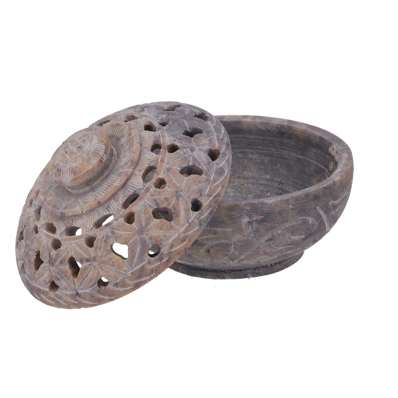 GURU SHOP Indian Incense Holder, Pot Pourri Bowl Made of