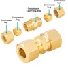 Brass Compression Fitting,5/16-Inch OD Compression Union,Brass Compression Tube Fitting(5/16" Tube
