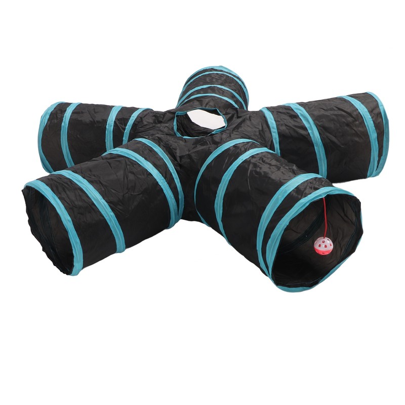 Cat Play Tunnel Toy Set Multipurpose Fun Interactive Bell Ball
