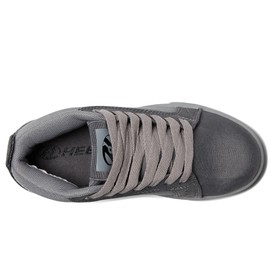 HEELYS Racer 20 Mid (Little Big Kid/Adult) Wheeled Heel Shoe, Grey/Grey, 5 US Unisex