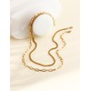 AILPIWE 18K Gold Plated Layered Necklaces for Women, Dainty Paperclip