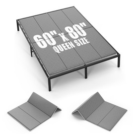 Arzarme Bunkie Board Queen Size 60"x80" for Under Mattress Bed Support, Heavy Duty Reinforced Wood with Anti-Sag, Light Thin/Breathable, Noise Minimizing, Fits Metal Frames/Platform Beds/Sleeper Sofa