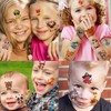 50 PCS 3D Cute Animals Temporary Tattoos For Kids Girls