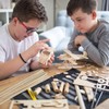 110 Pieces Square Wooden Sticks, Hardwood Sticks, Square Wooden Sticks