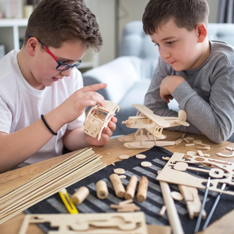 110 Pieces Square Wooden Sticks, Hardwood Sticks, Square Wooden Sticks