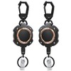 LIUGX 2 Pack Retractable Keychain, Heavy Duty Carabiner Key Chains,