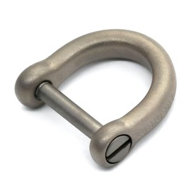TUNUKE D-Ring, Titanium, Small, Mini, Screw-type, Screwdriver, Key Ring, Key Ring, Carabiner, Keys, Car, 1 x D Ring Frosted