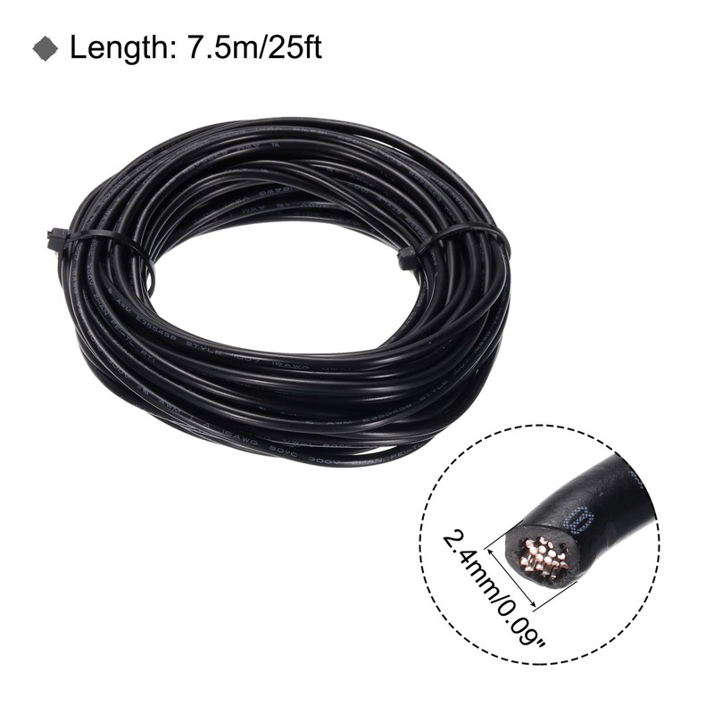 sourcing map 16AWG Wire 16 Gauge Stranded Wire PVC Hookup