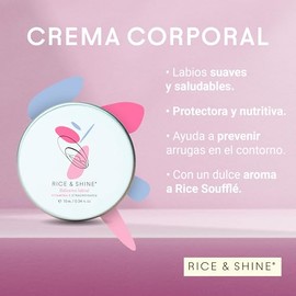 RICE & SHINE | Bálsamo Labial Hidratante con Aceite de Germen de Arroz | Skin Care Con 60% más Vitamina E que el Aceite de Argán - 100% Natural | Prot