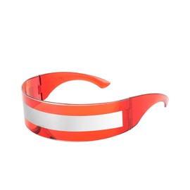 FEISEDY 80s Futuristic Cyclops Cyber Visor Sunglasses Men Women Punk Style Cosplay B2740