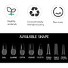 Beautilux Nail Tips, 552 Pieces, Medium Square Tips for Gel