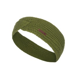 Knit Factory - Joy Headband - Knitted Women's Headband - Ear Warmers with Wool - High Quality - Moss Green
