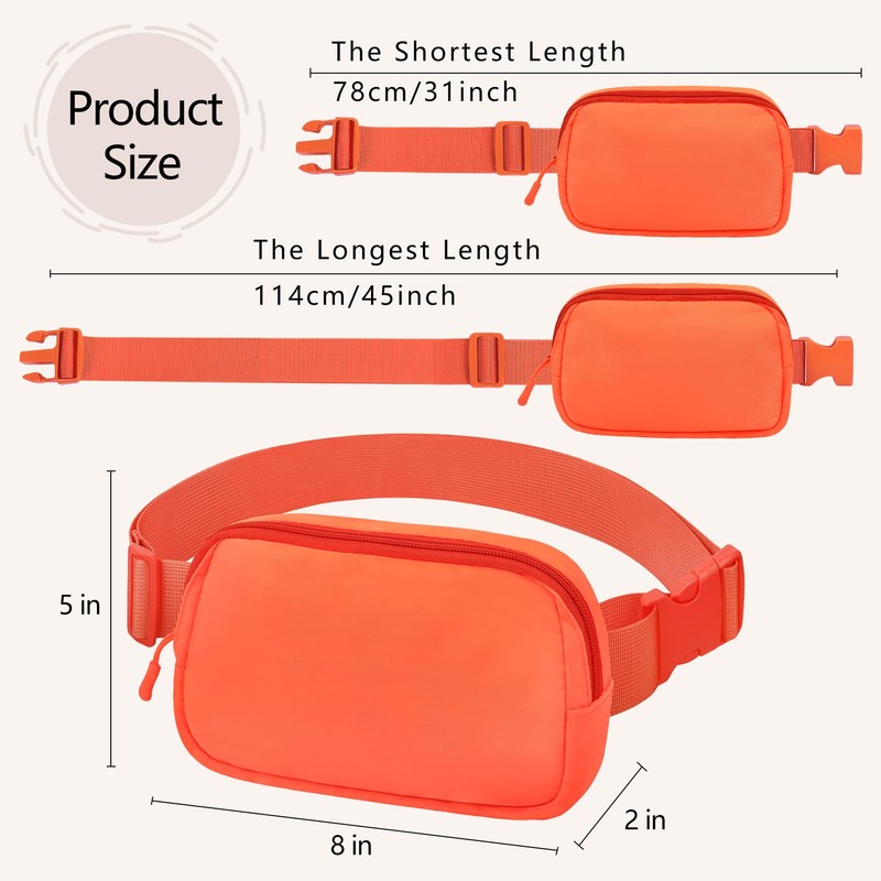 jealkip Fanny Pack Crossbody Bag for Women and Men, Belt