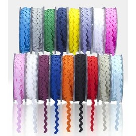 SUPER RIBBONS®™ - Full Reel 6mm Quality RIC RAC Ribbon/Braid/Trimming 20 Metre Reel -Gold