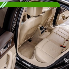 HOPESPANNER Universal 5.5" Width 5.9" Height Car Trash Can Hanging Trash Bin Cotton Faux Leather 1 Pc W/Hook White