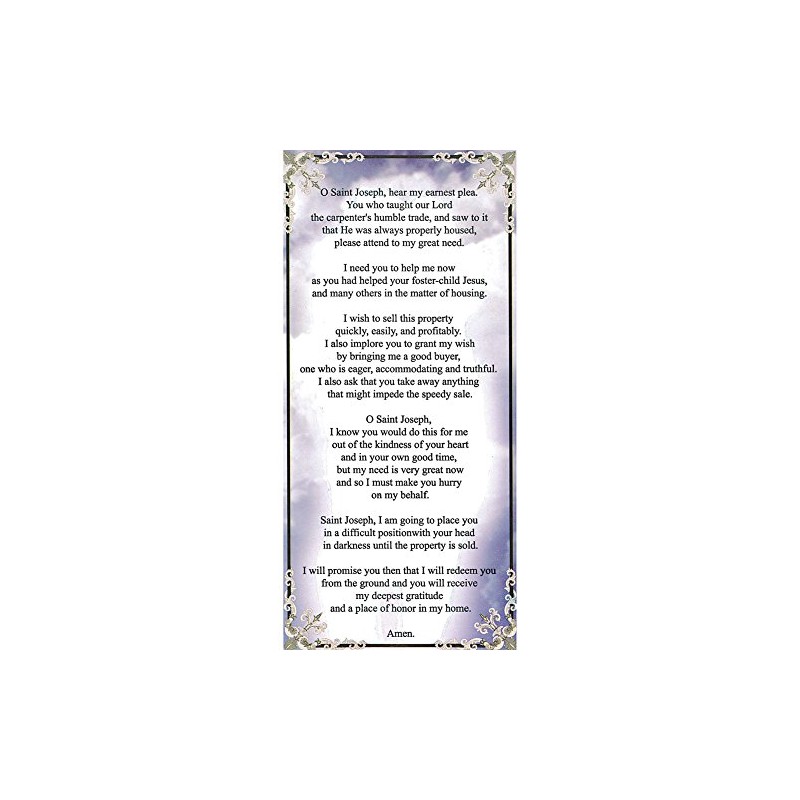 Saint Joseph Home Seller Kit Statue Figurine with Prayer Card
