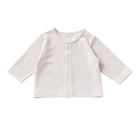 Cream De Coco Cardigan (Long Sleeve/Round Collar), For Babies, Babies, Cold Protection, Cold Protection, 100% Cotton, Made in Japan, multicolor (blue / gray)
