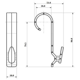 SOMA Towel Hooks for Round Bathroom Radiators up to Diameter 30 mm Set of 4 Transparent