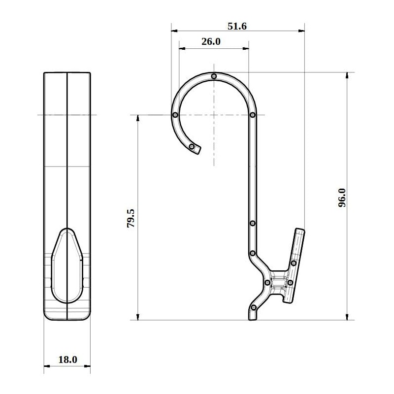 SOMA Towel Hooks for Round Bathroom Radiators up to Diameter