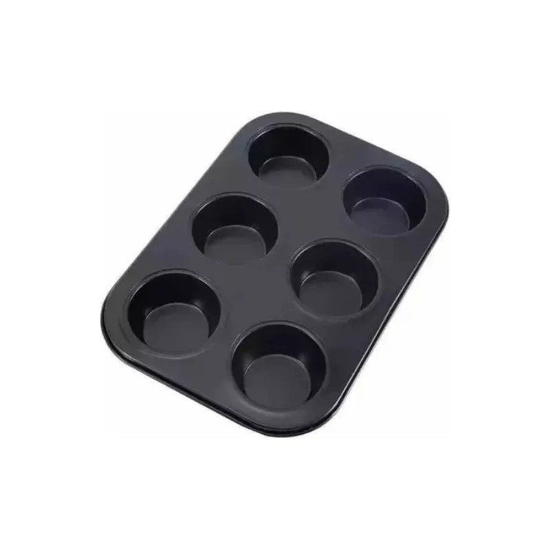 Misorel Charola 6 Cupcake + 12 Moldes De Silicon Hornear