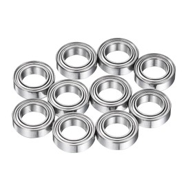uxcell 10pcs MR106ZZ Deep Groove Ball Bearings 6x10x3mm Chrome Steel Miniature Bearing Double Shielded Precision Bearings, P5 (ABEC 5)