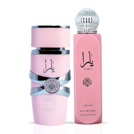 Lattafa Yara EDP Spray 100ml & All Over Spray 150ml by Lattafa (Bundle)