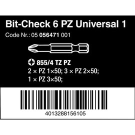 Wera Bit Check, bit assortment