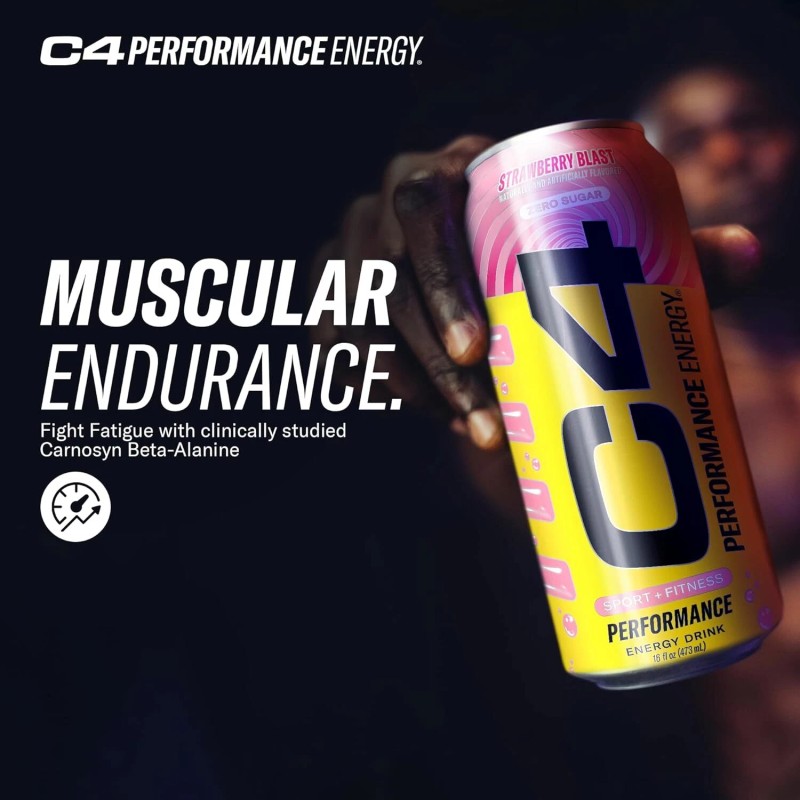 Cellucor C4 Performance Energy Drink STARBURST Strawberry Sugar Free Pre