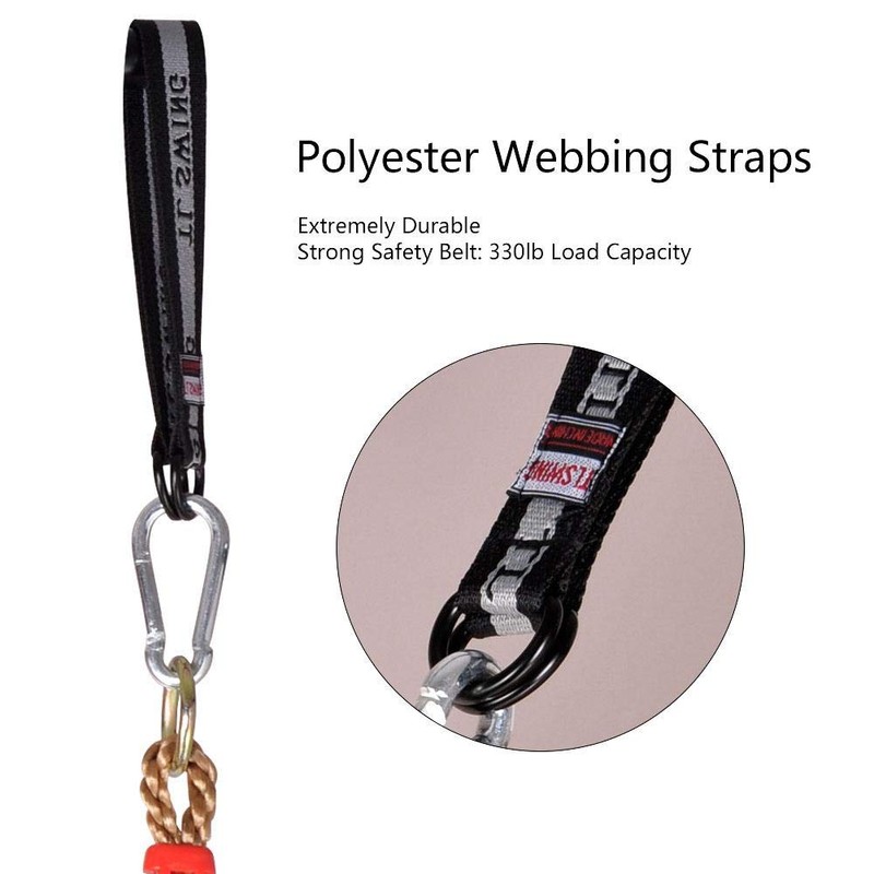 Vbestlife 2-Piece Tree Swing Strap Hanging Set Strong Safety Belt